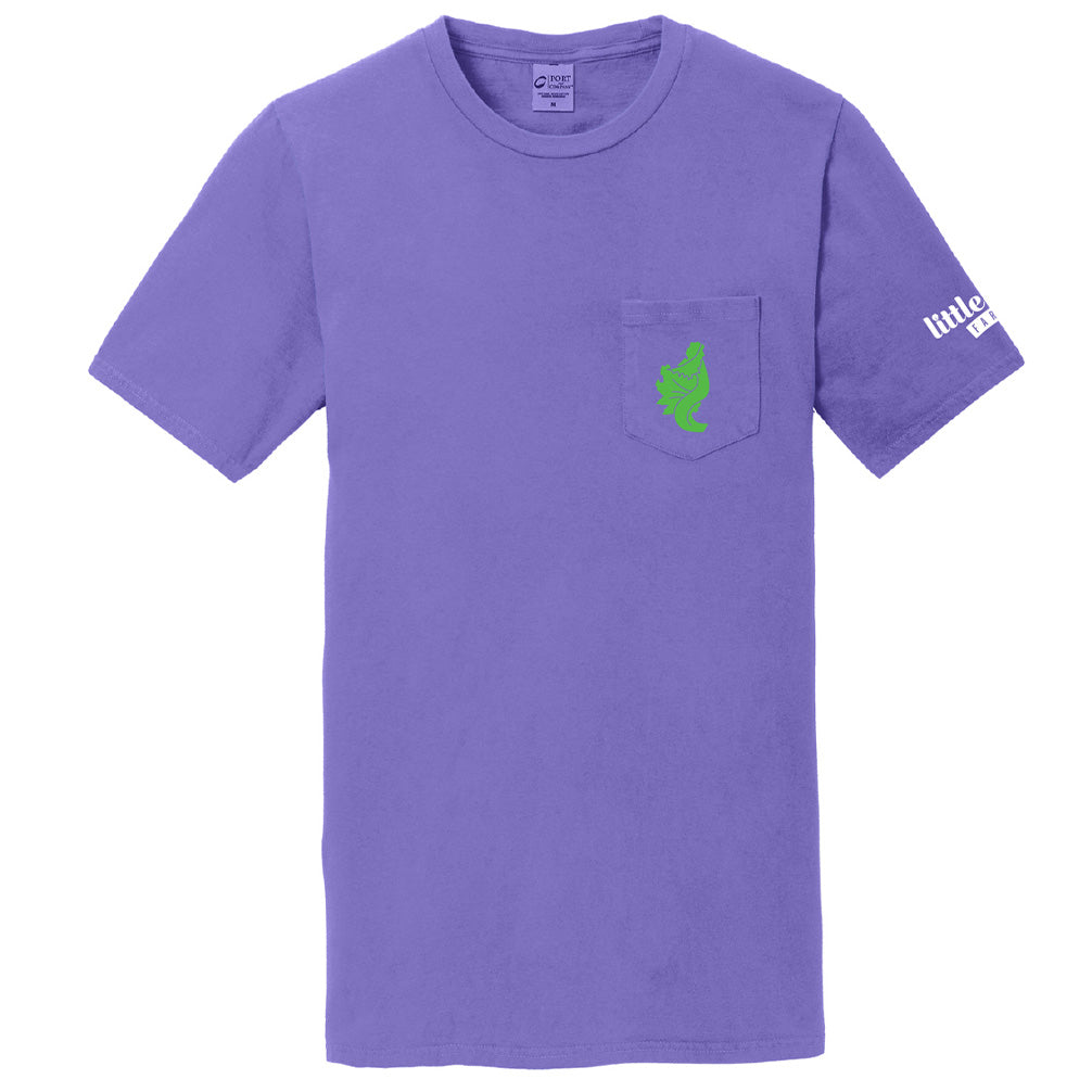 Green Leaf Pocket Tee - Purple